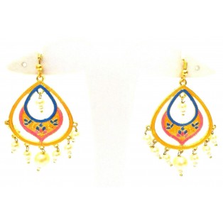 Meenakari Minakari Enamel Jhumka Jhumki Handmade Earrings Jewelry Drop Long AE79